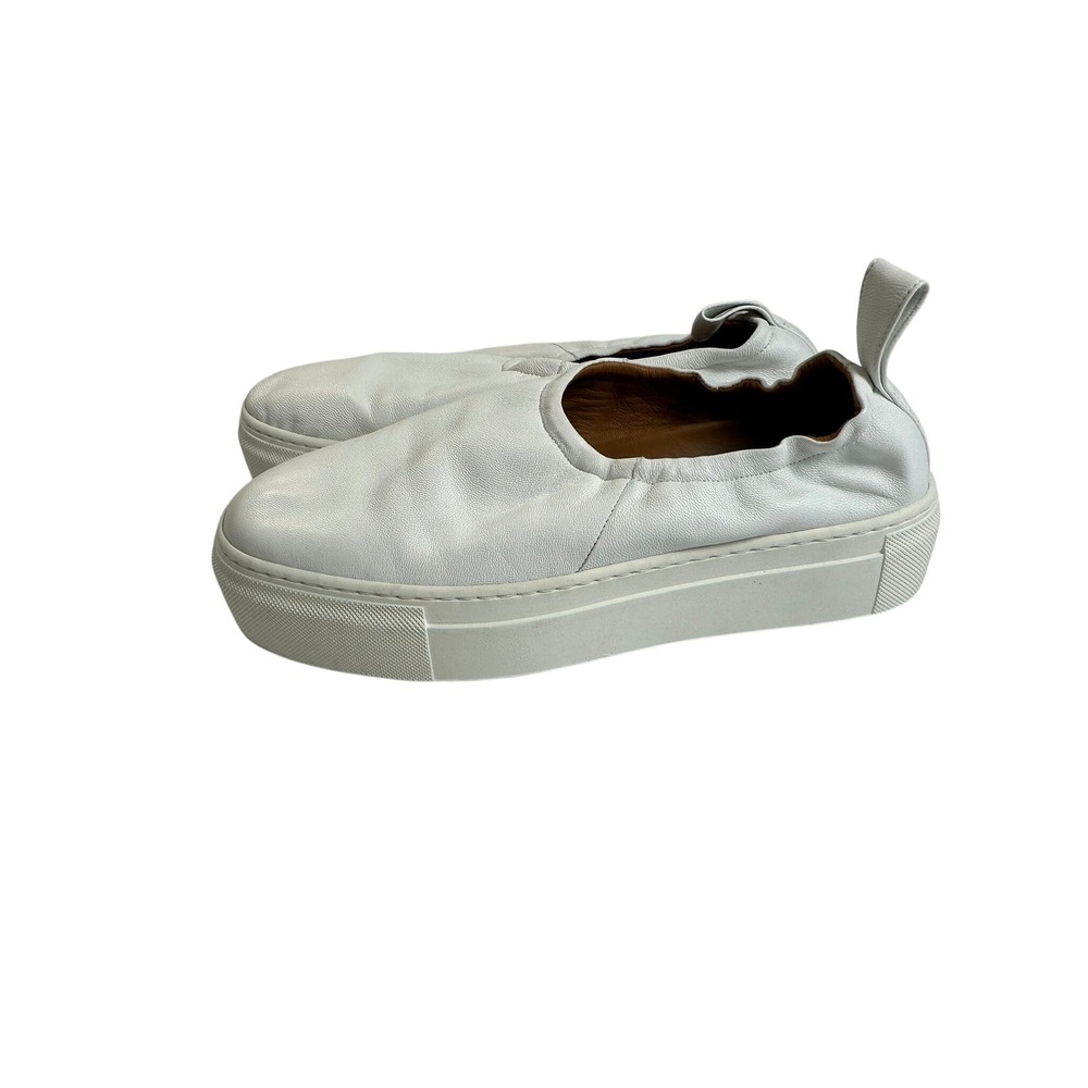 Emme Parsons Platform Sneakers Women 38 White Very Good Leather Slip On Italy